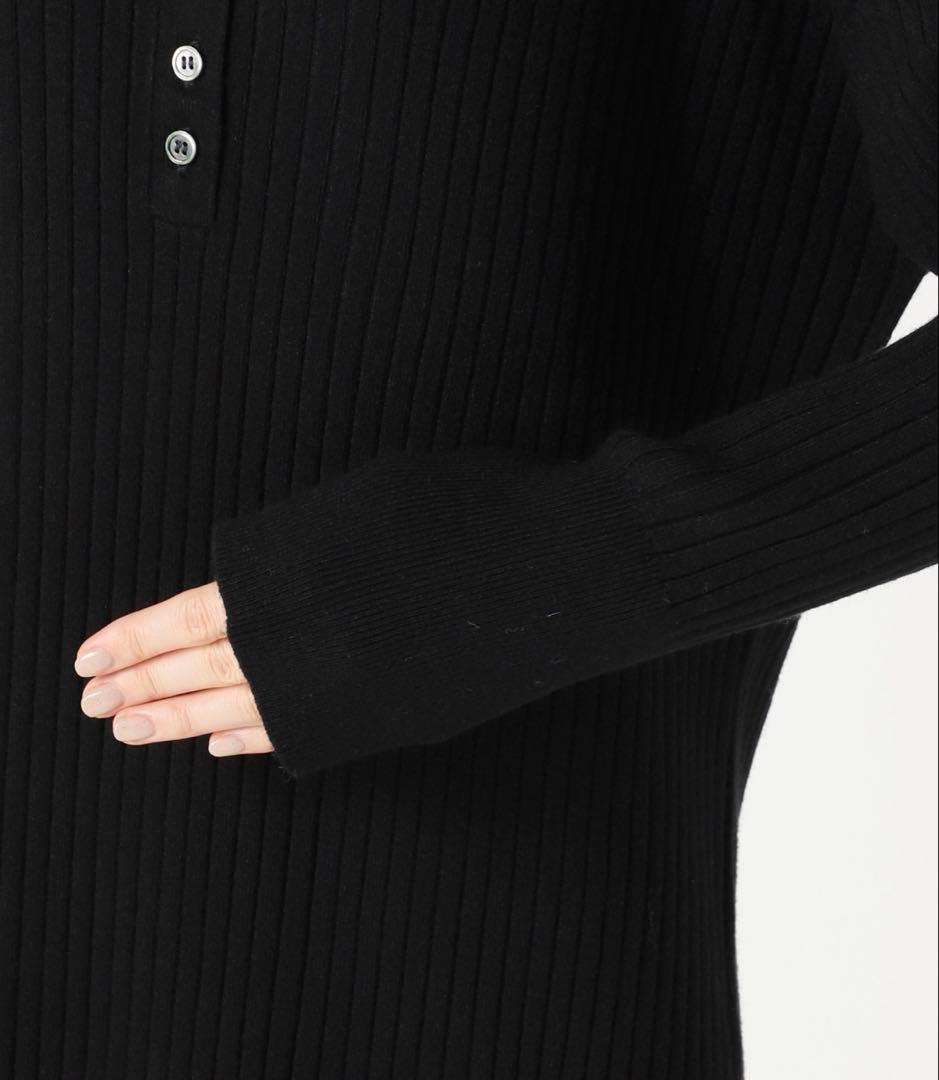 Spick&Span ヘンリーネックリブニットワンピース