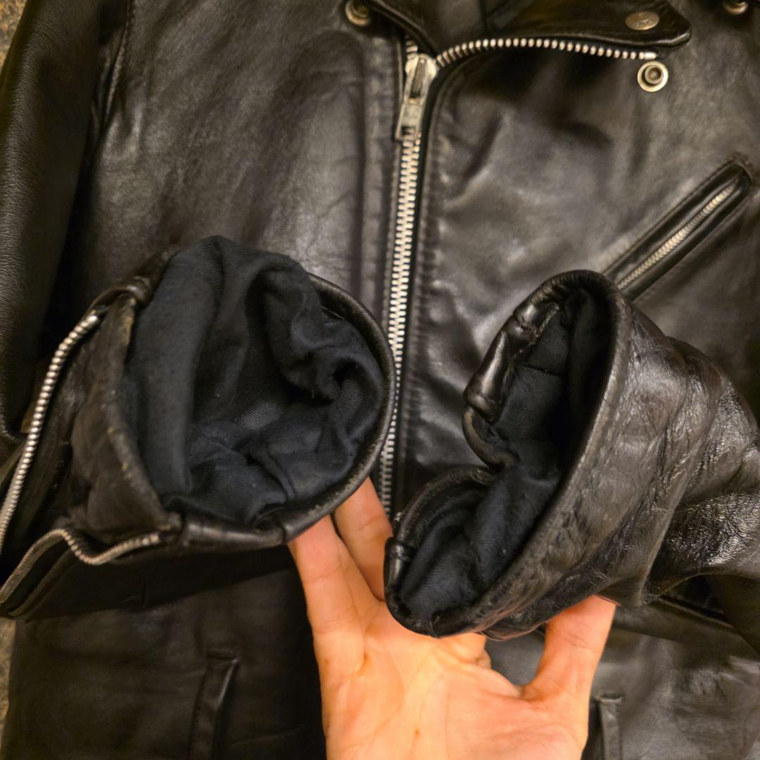 90s USA製　SCHOTT ショット618ダブルライダースジャケット　36