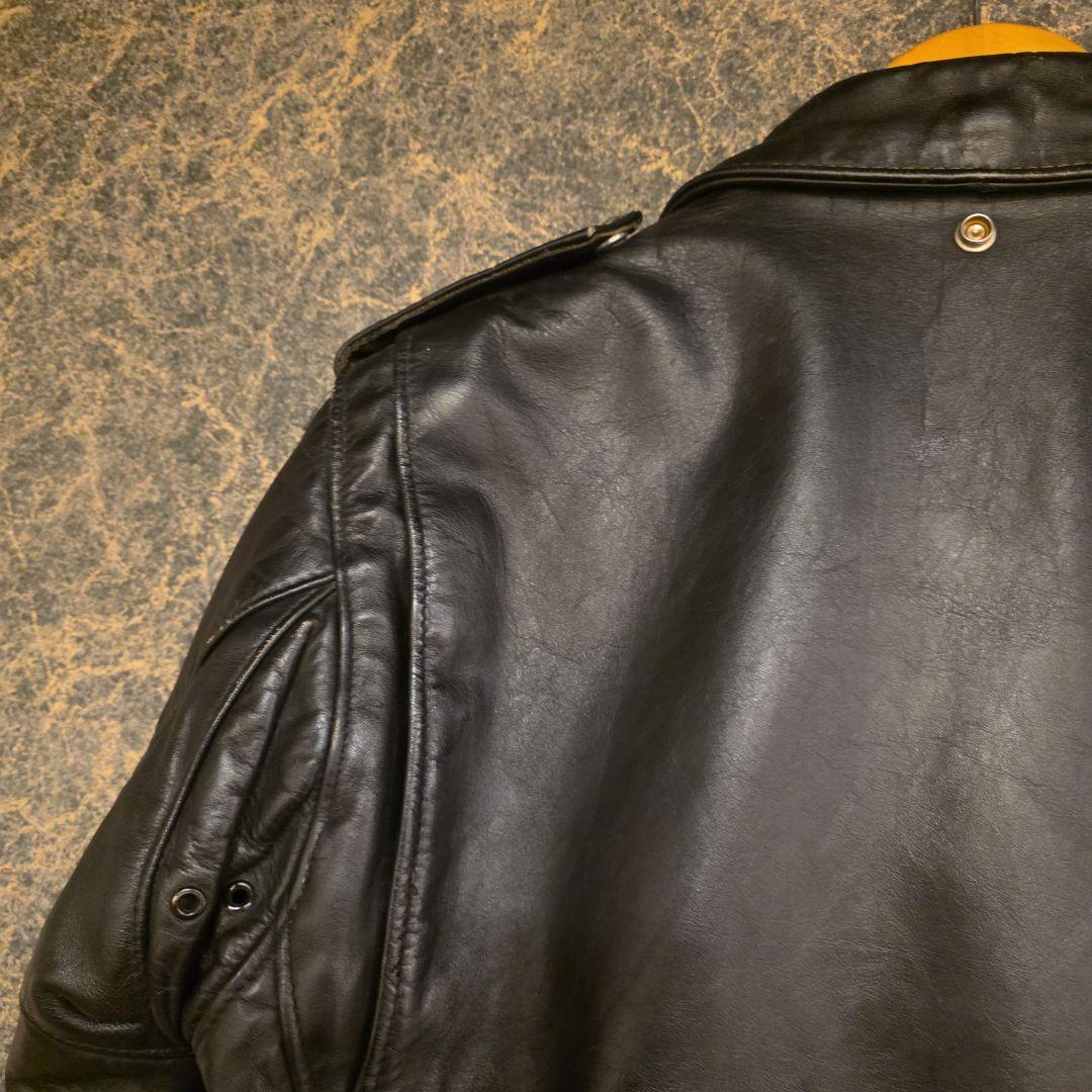 90s USA製　SCHOTT ショット618ダブルライダースジャケット　36