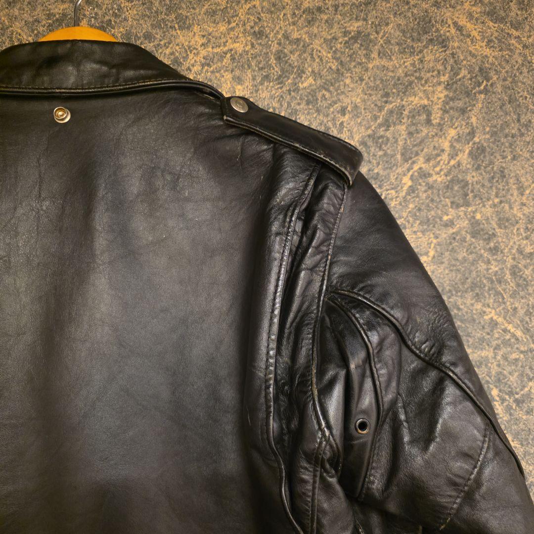 90s USA製　SCHOTT ショット618ダブルライダースジャケット　36