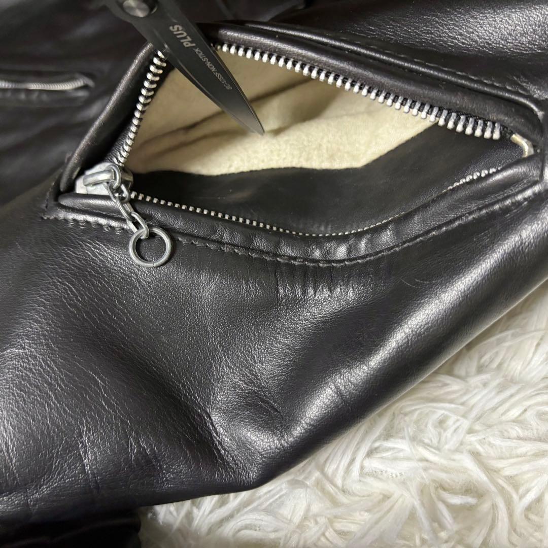 美品✨Schott USA製 ダブルライダース 硬革 38
