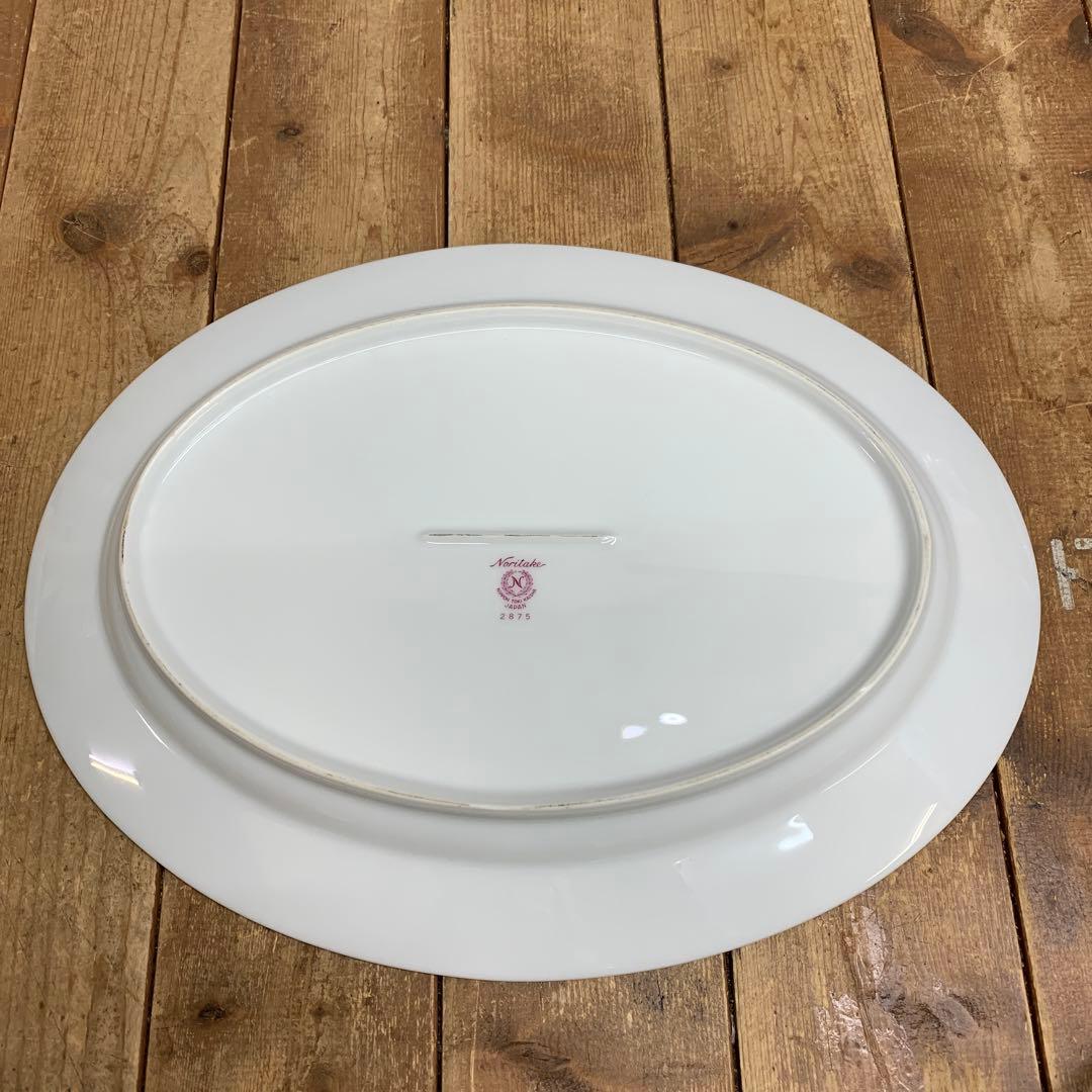 D-4 【美品】Noritake ノリタケ オーバルプラター 大皿 花柄 金彩