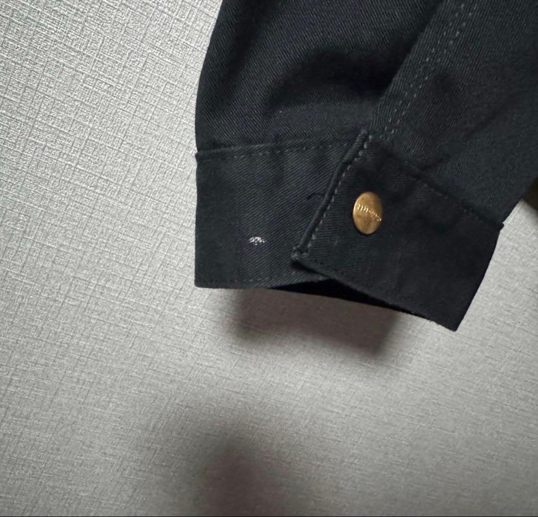 希少2XL★Carhartt カーハート カバーオールブルゾン 金ボタン 黒