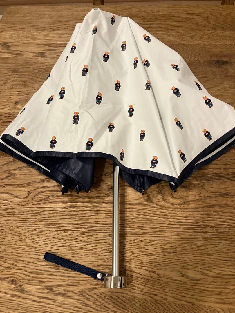 POLO ラルフローレンUV遮光遮熱晴雨兼用折りたたみ傘クマプリント