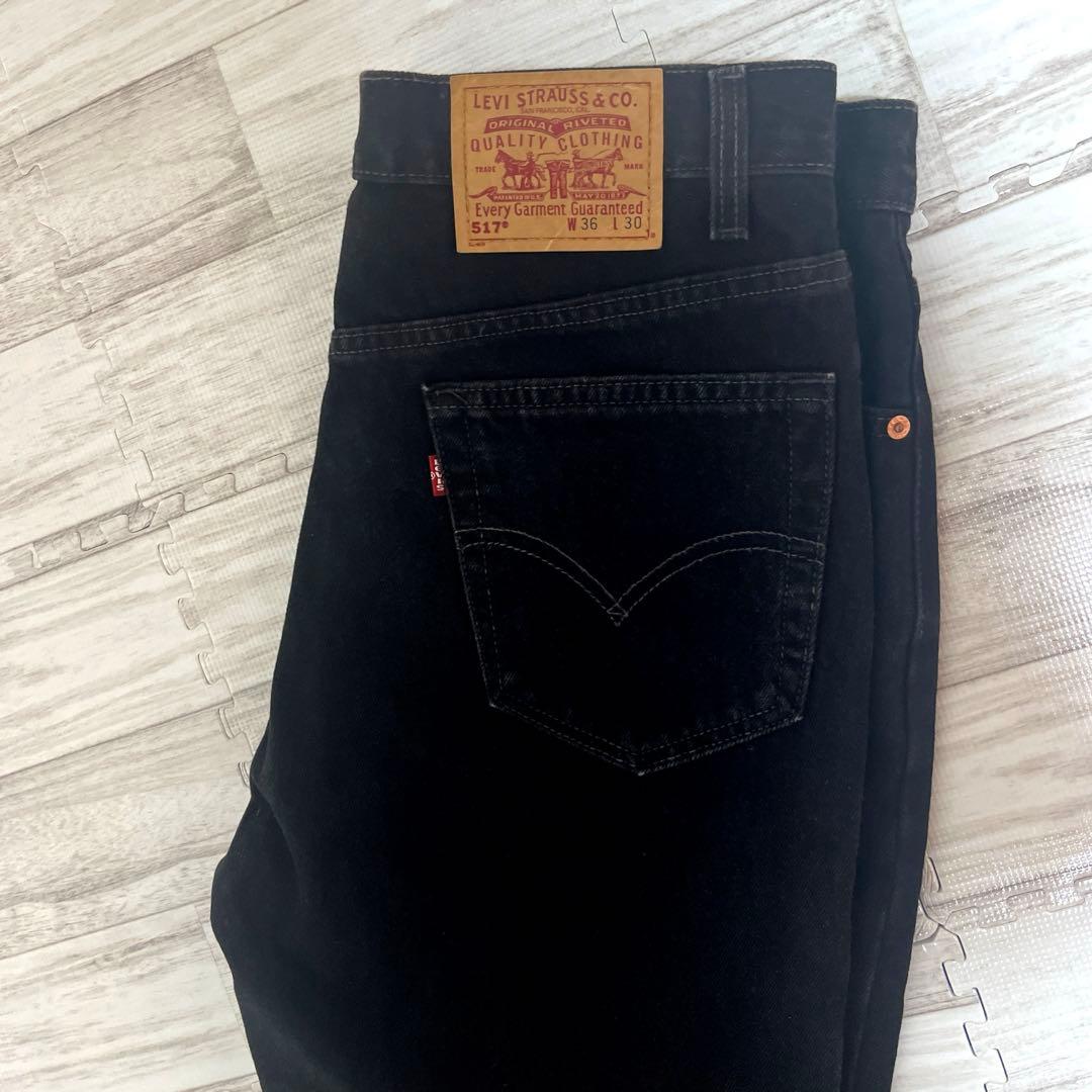 【USA製90s】希少　美品　levisリーバイス 517 ブラック W36
