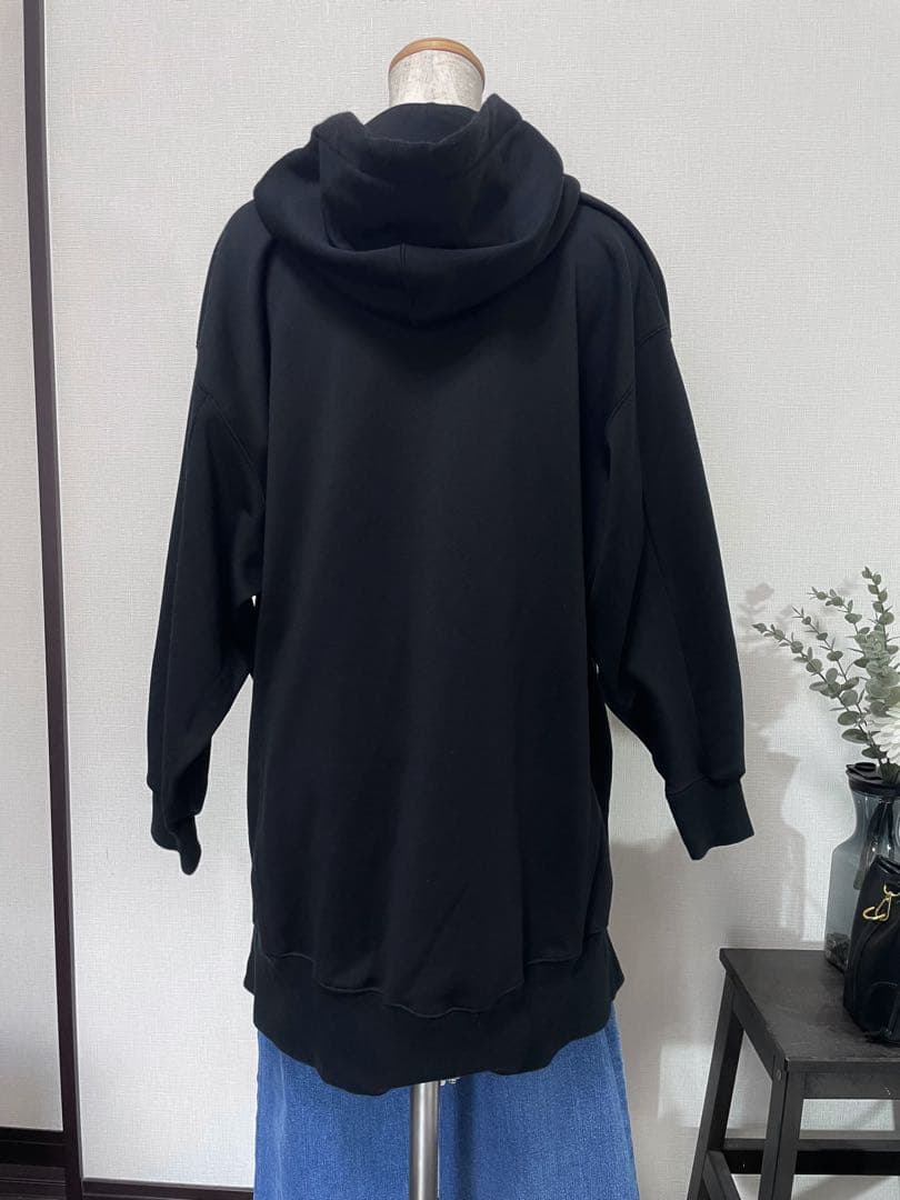 DOUBLE STANDARD CLOTHING ロゴキャノンループパーカー黒