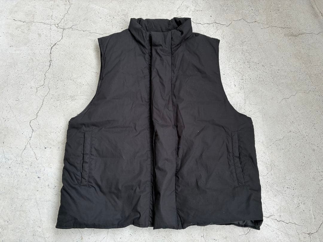 【MUJI LABO】高密度織り撥水ダウンベストL-XL ジャケット　ブラック