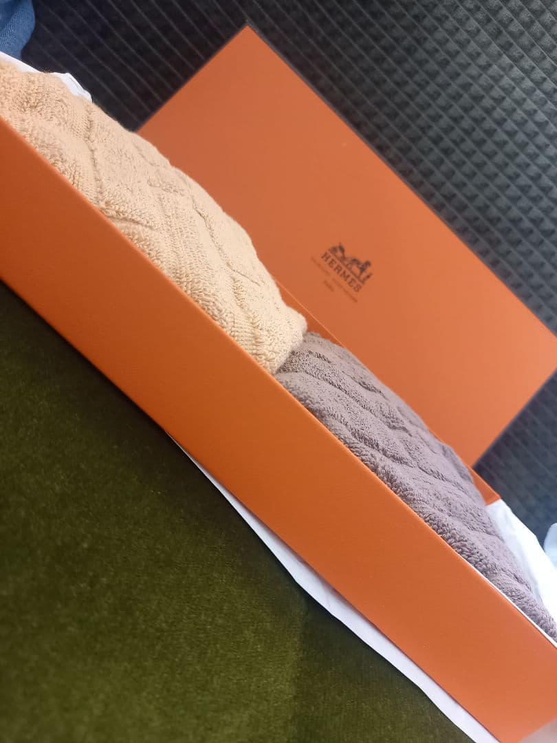 HERMES☆新品☆タグ付き☆エルメス☆ハンドタオル☆☆ラビリンス☆2枚セット