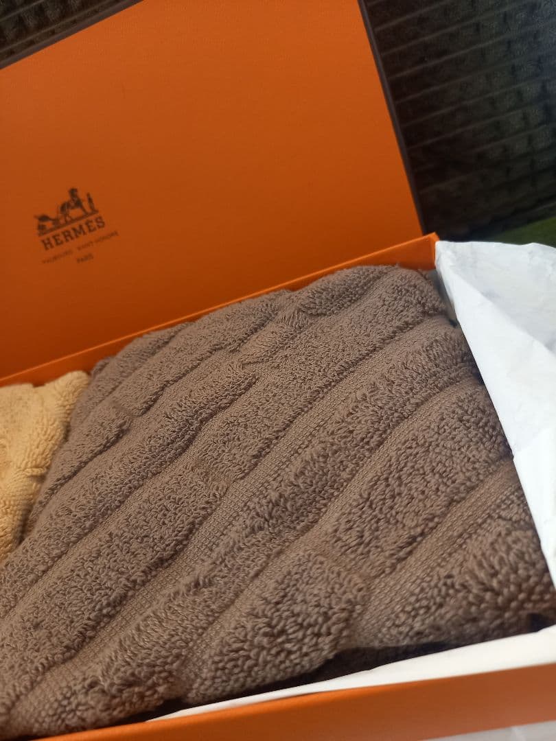 HERMES☆新品☆タグ付き☆エルメス☆ハンドタオル☆☆ラビリンス☆2枚セット