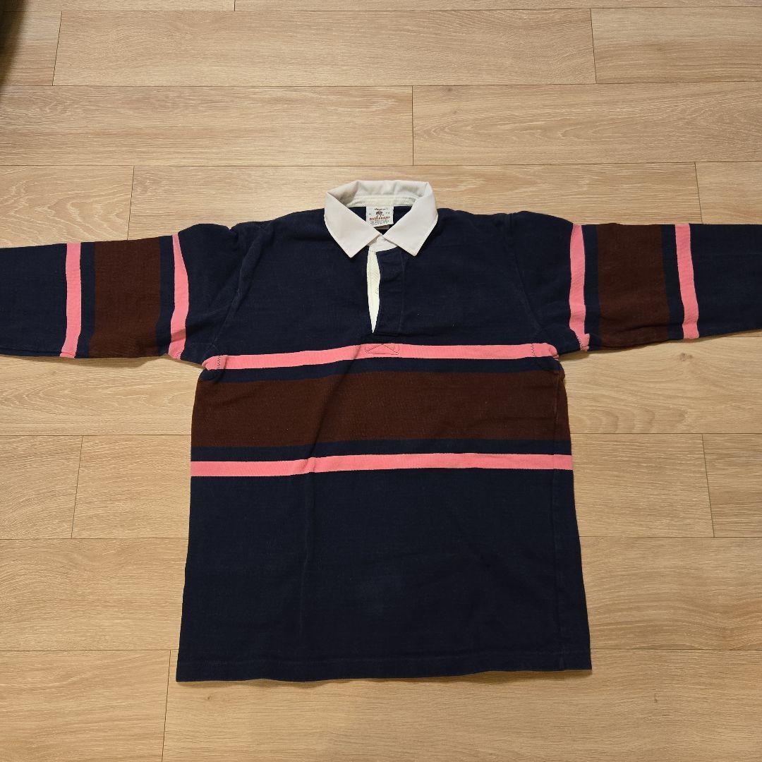 BARBARIAN 12oz ロングスリーブ パネルボーダーラガー シャツ XL