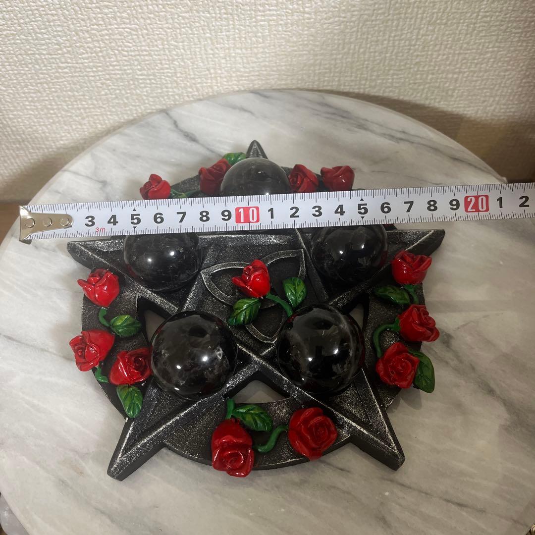 【セット販売】モリオンスフィア　5コ　と　五穂星　バラ台座　セット