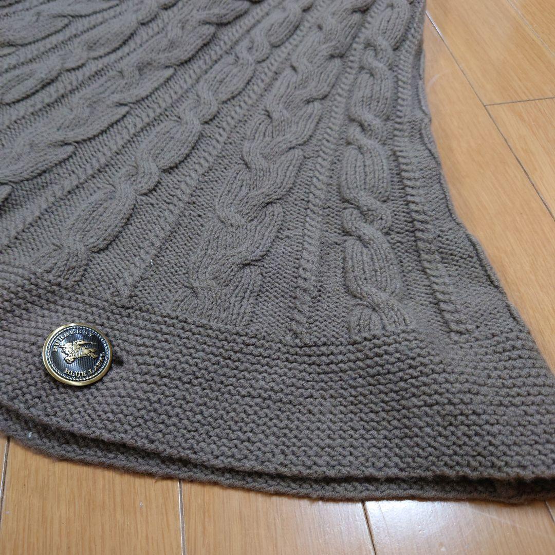 ✨BURBERRYBLUELABEL✨ニット✨ポンチョ✨フード付き✨３８