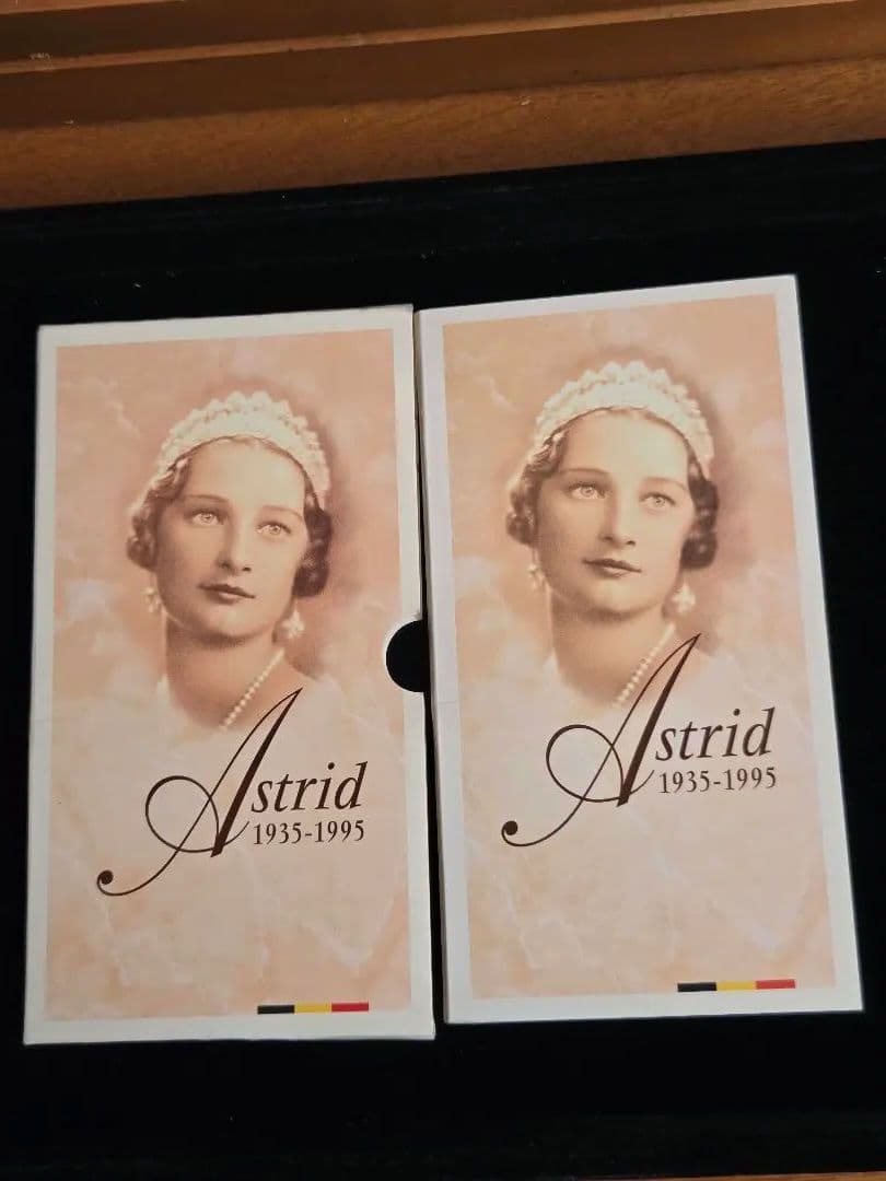 (稀少プルーフ)ベルギー王国　アストリッド女王　逝去60周年記念銀貨　1995
