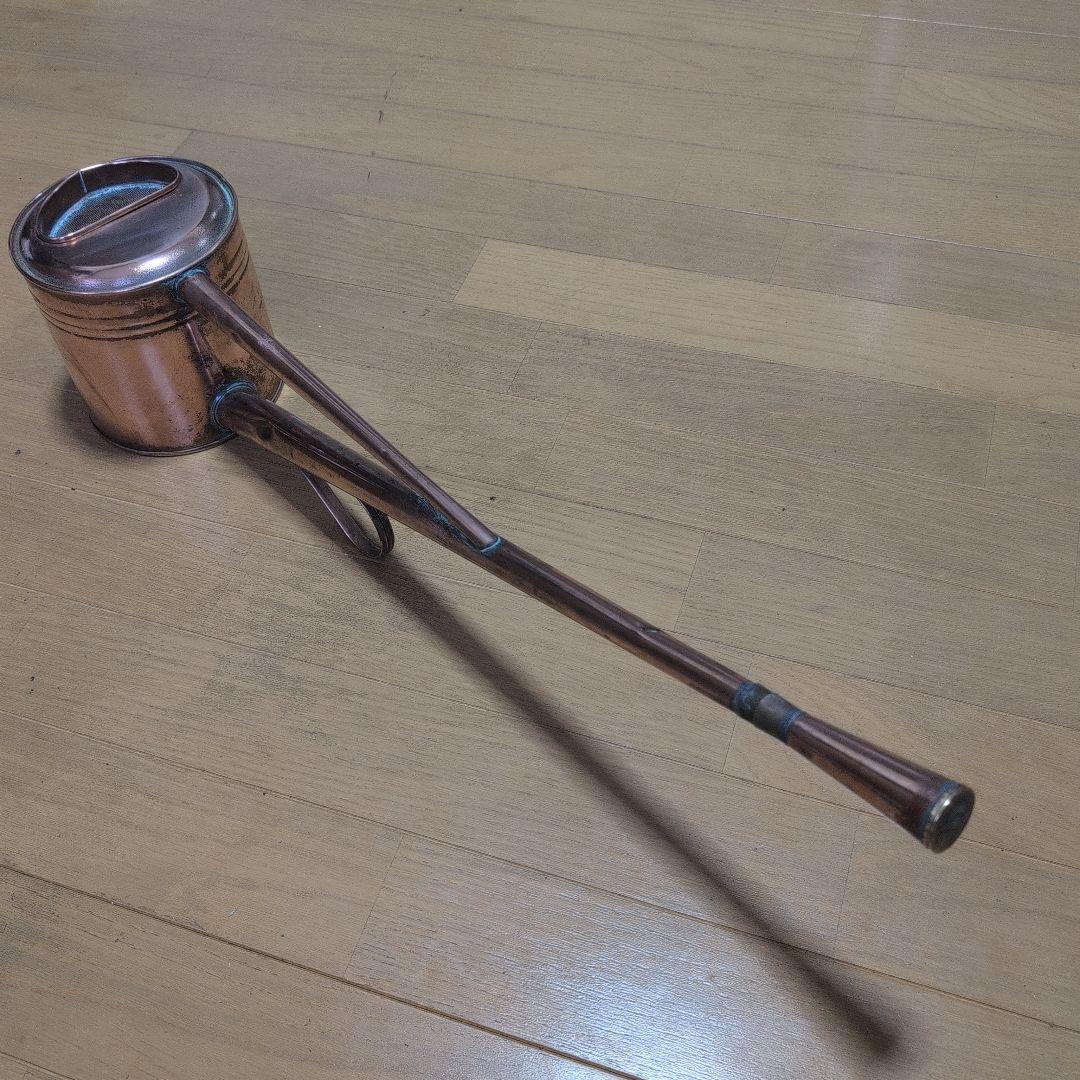 中古　銅製クラシックじょうろ　如雨露　約2㍑