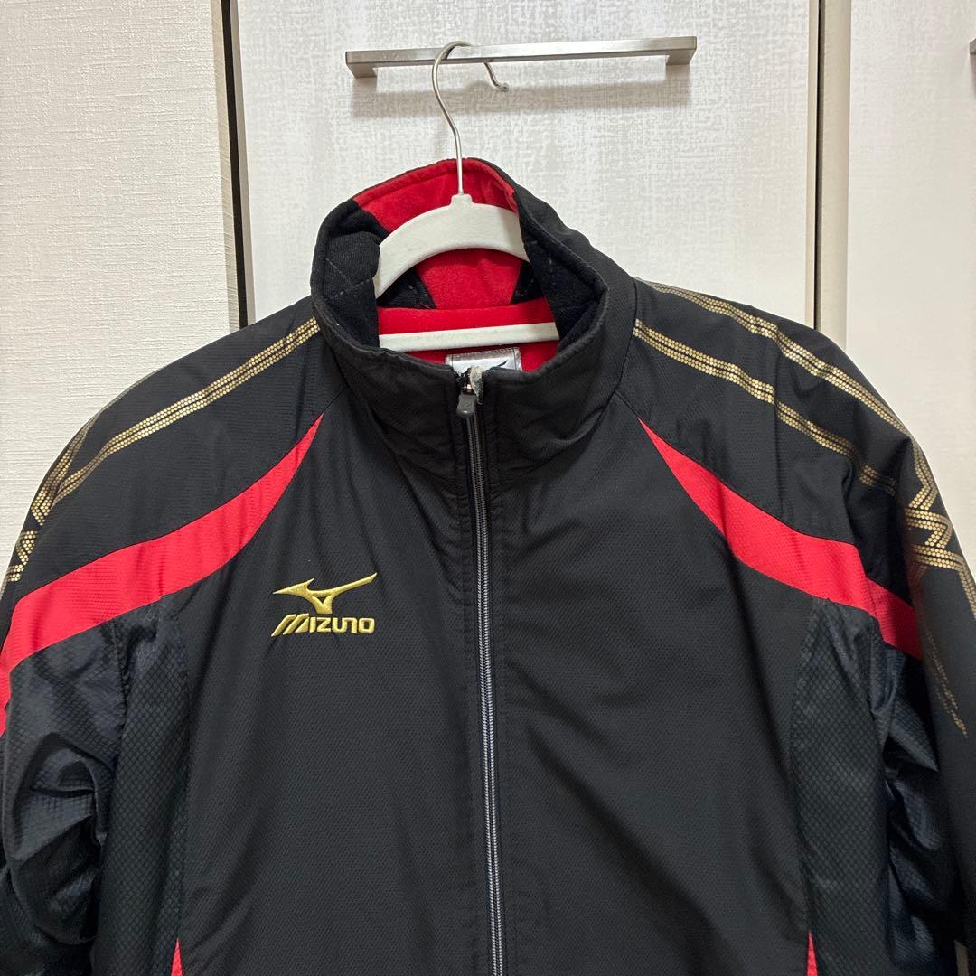 Mizuno ブラック/レッド フルジップジャケット　セットアップ