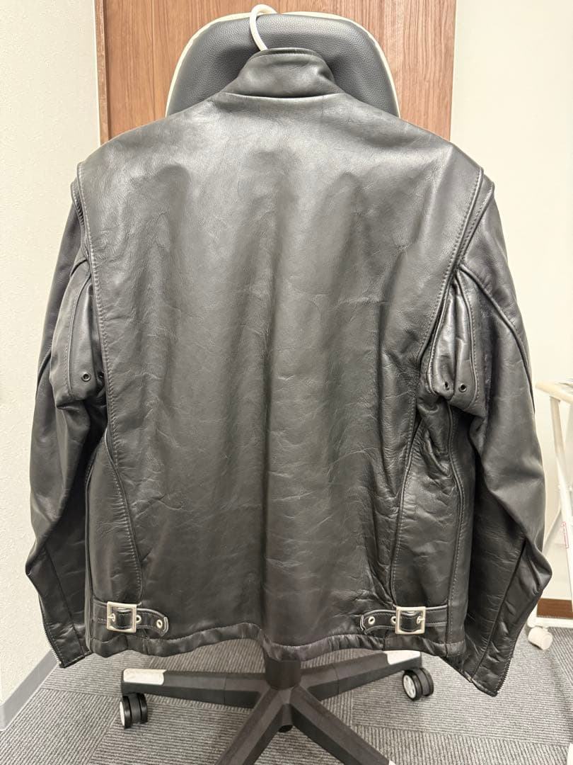 ★人気SchottシングルライダースUSA製40美品★