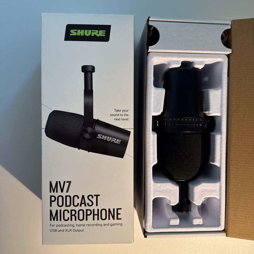 SHURE MV7 ポッドキャストマイク USB/XLR MV7K-J 美品