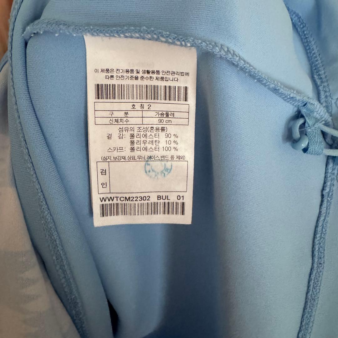 水色 セーラー襟 ゴルフシャツ レディース