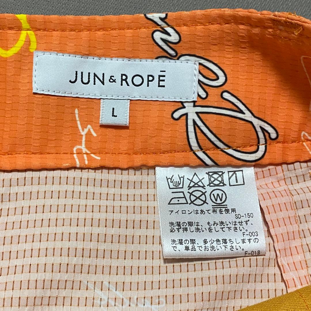 ジュンアンドロペ ロゴ総柄ノースリーブポロシャツ&スカート上下セットアップL