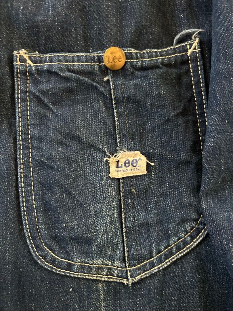 希少 60s後期　Lee 91-J USA製 デニムカバーオール bigsize