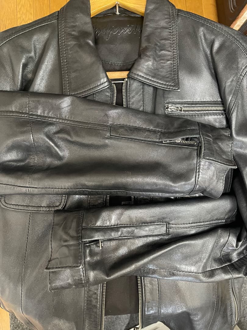 インフィニティーラムスキン本革レザーライダーズジャケット,おまけLevi's