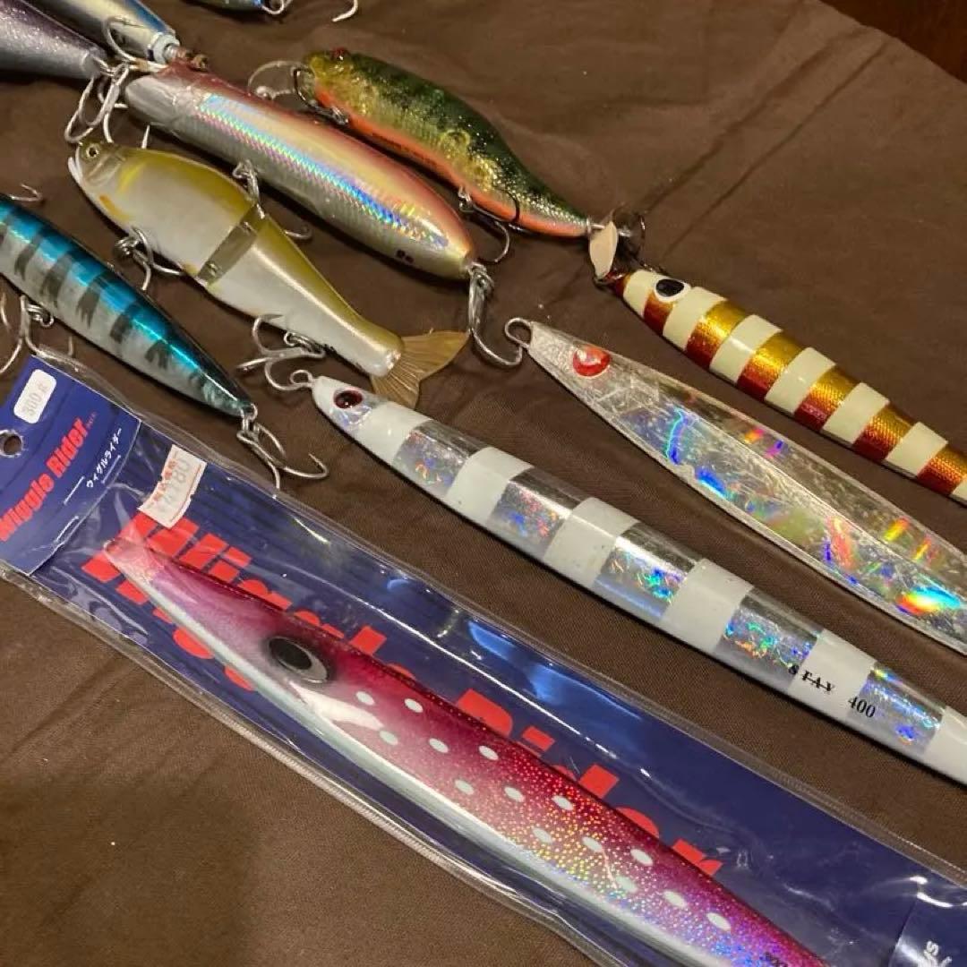 とにかく釣れる大物(青物等)用一軍ルアー メタルジグ 13個セット ケース付き