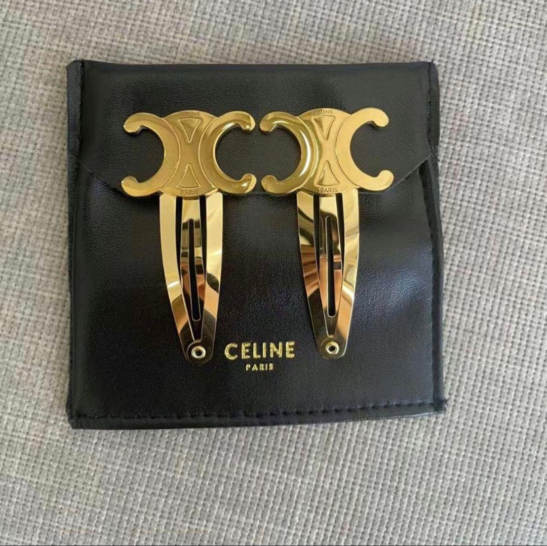 CELINE スナップ ヘアクリップ 2つセット