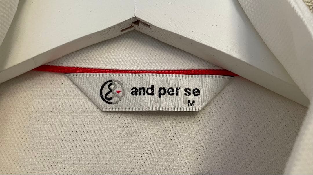 ◆超美品◆アンパスィ　and per se トラックジャケット　白　メンズM