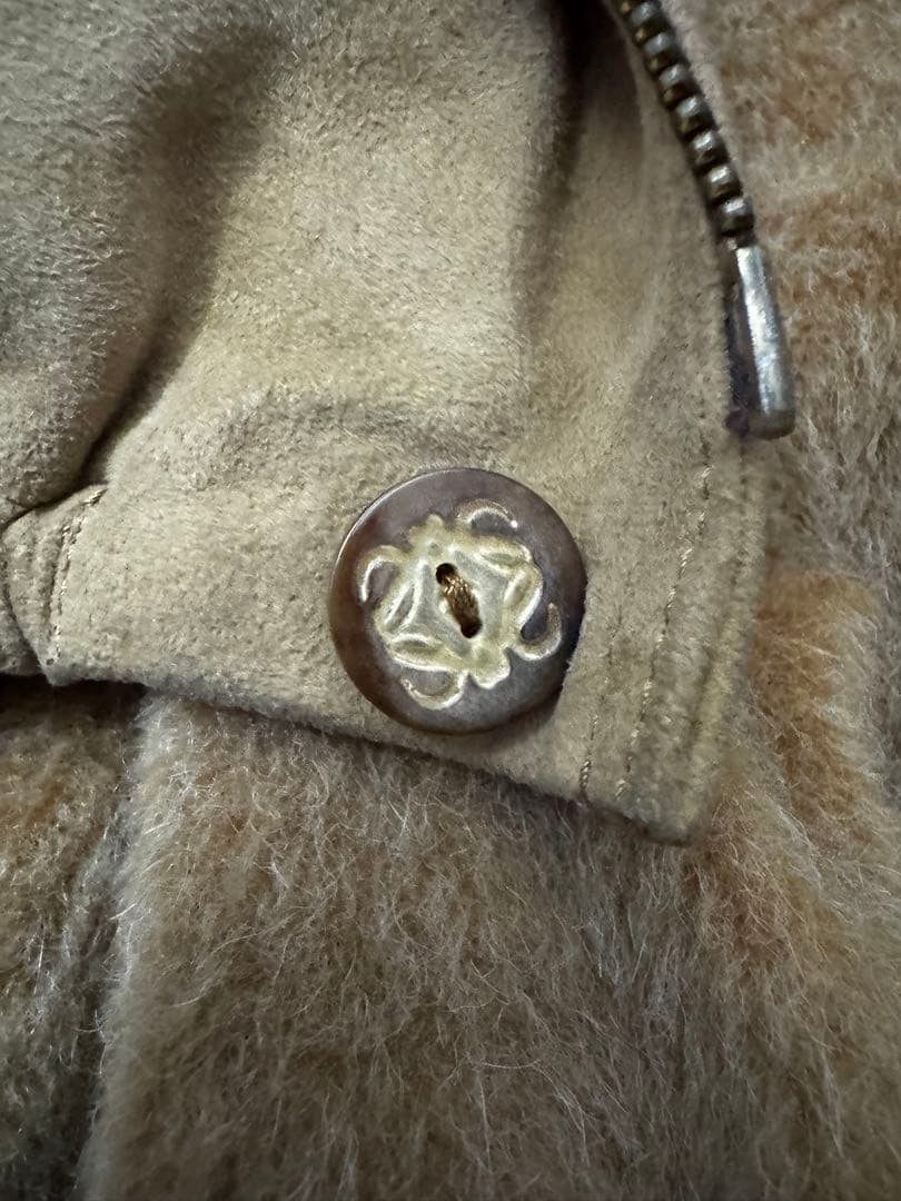【訳あり】LOEWE ロエベ レザージャケット スエード ボア サイズ52