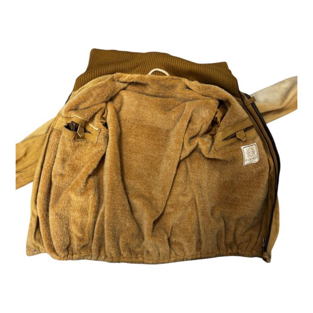 【訳あり】LOEWE ロエベ レザージャケット スエード ボア サイズ52