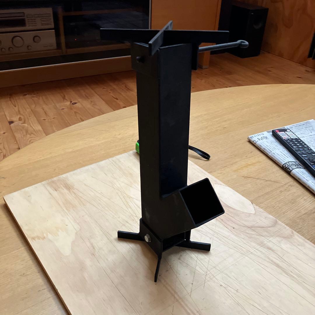 焚き火台スタンド ブラック　ロケットストーブ　小型