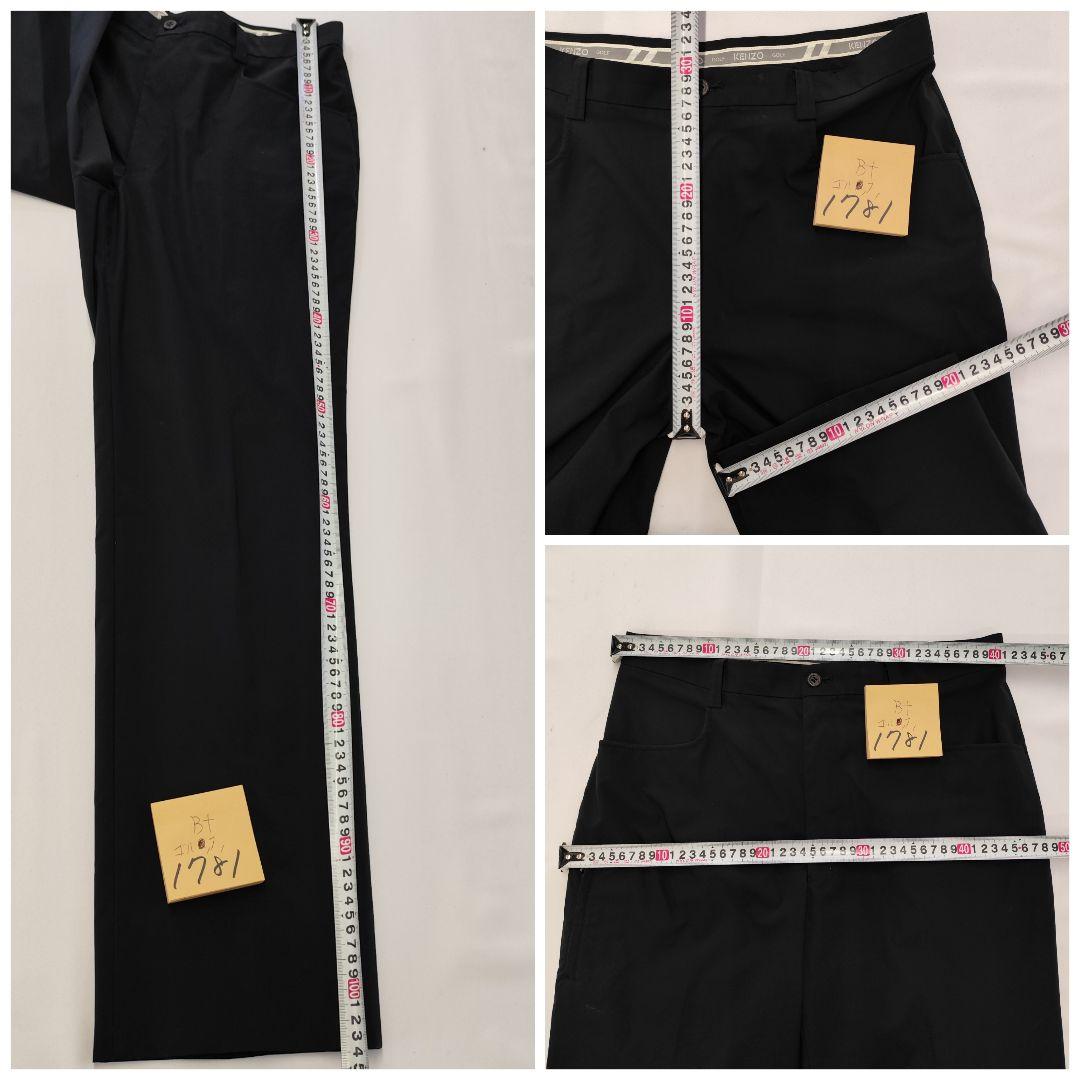 90s KENZO GOLF ケンゾー ゴルフ 刺繍ロゴ ゴルフ スラックス 黒