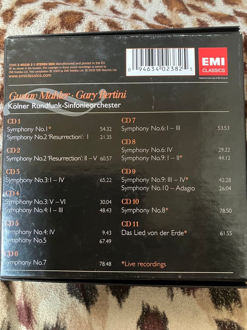 Mahler Symphonies Bertiniマーラー11CDセット