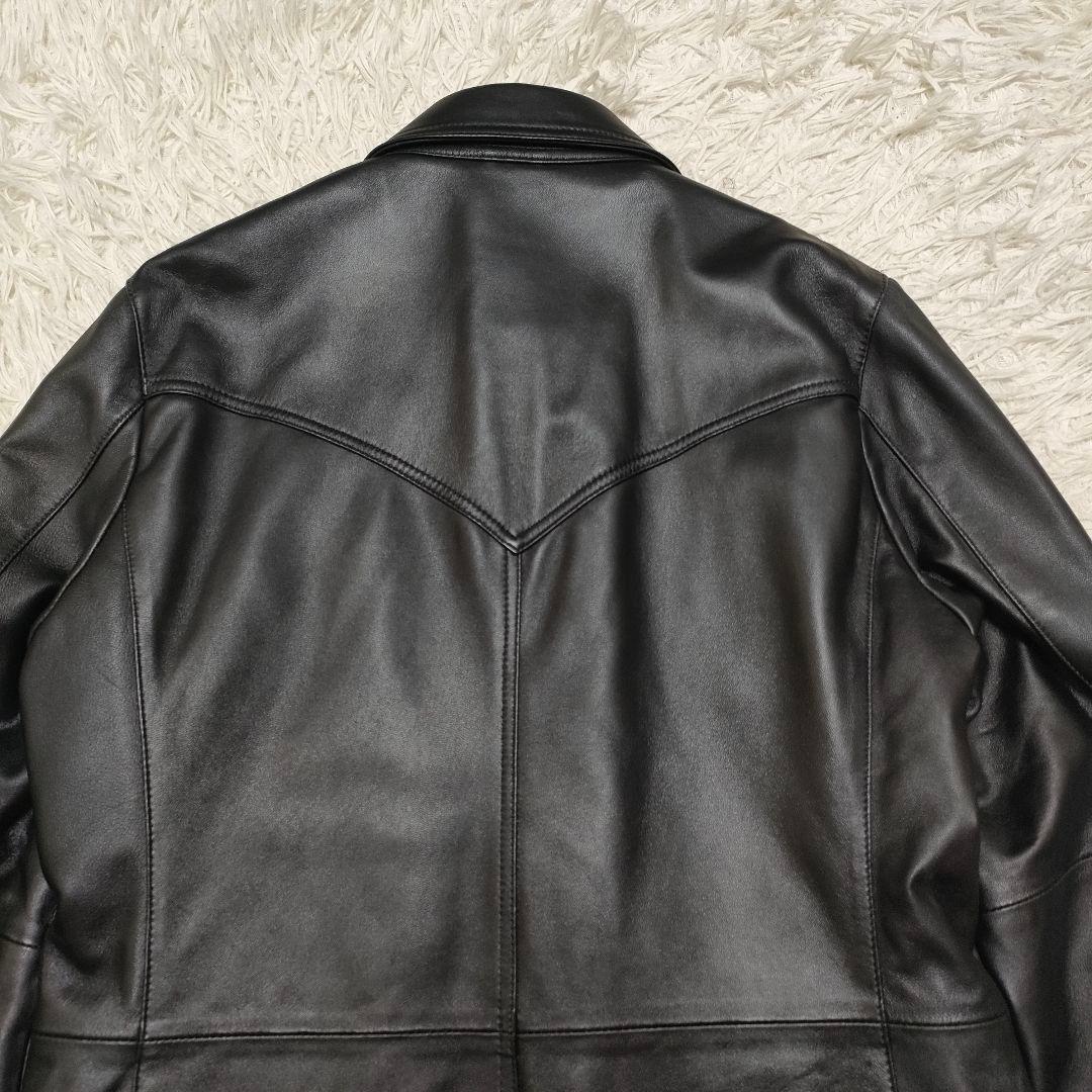 【美品】 NICOLE　羊革　ラムレザー　ライナー付　ジャケット　コート　黒