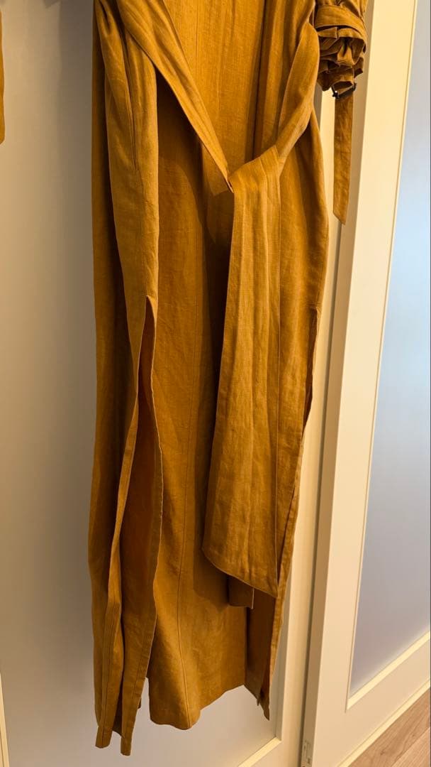 ワンピース hyke linen short sleeve maxi dress