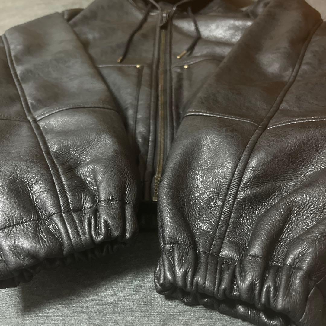 あ*か様 【新品未使用】ZARA フェイクレザー フーデッドジャケット 完売品