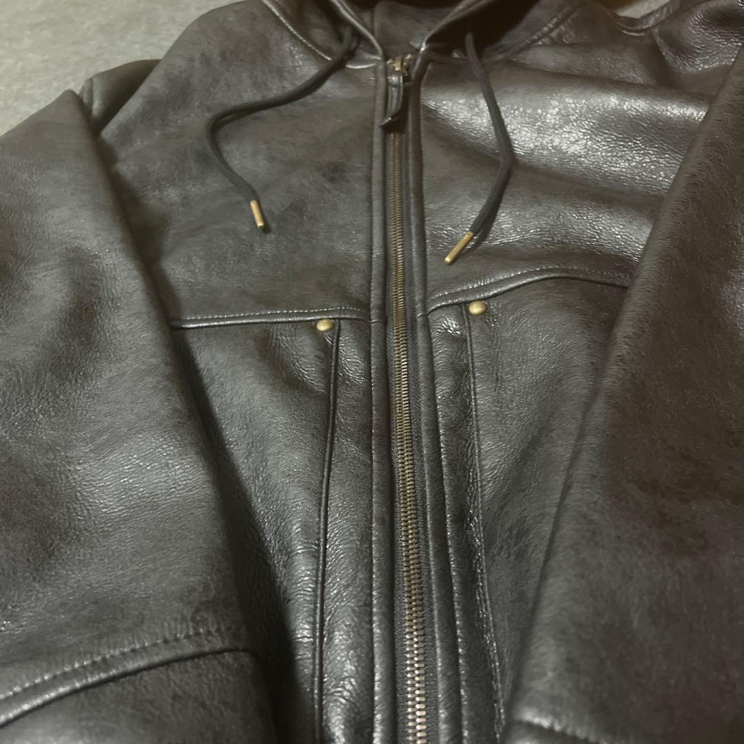 あ*か様 【新品未使用】ZARA フェイクレザー フーデッドジャケット 完売品