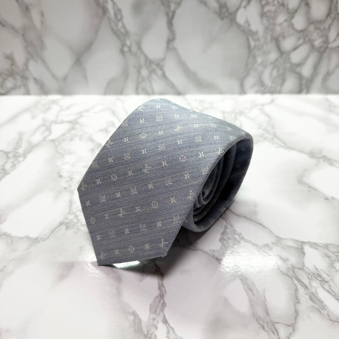 ✨極美品✨ 現行 LOUISVUITTON ネクタイ シルク100% モノグラム