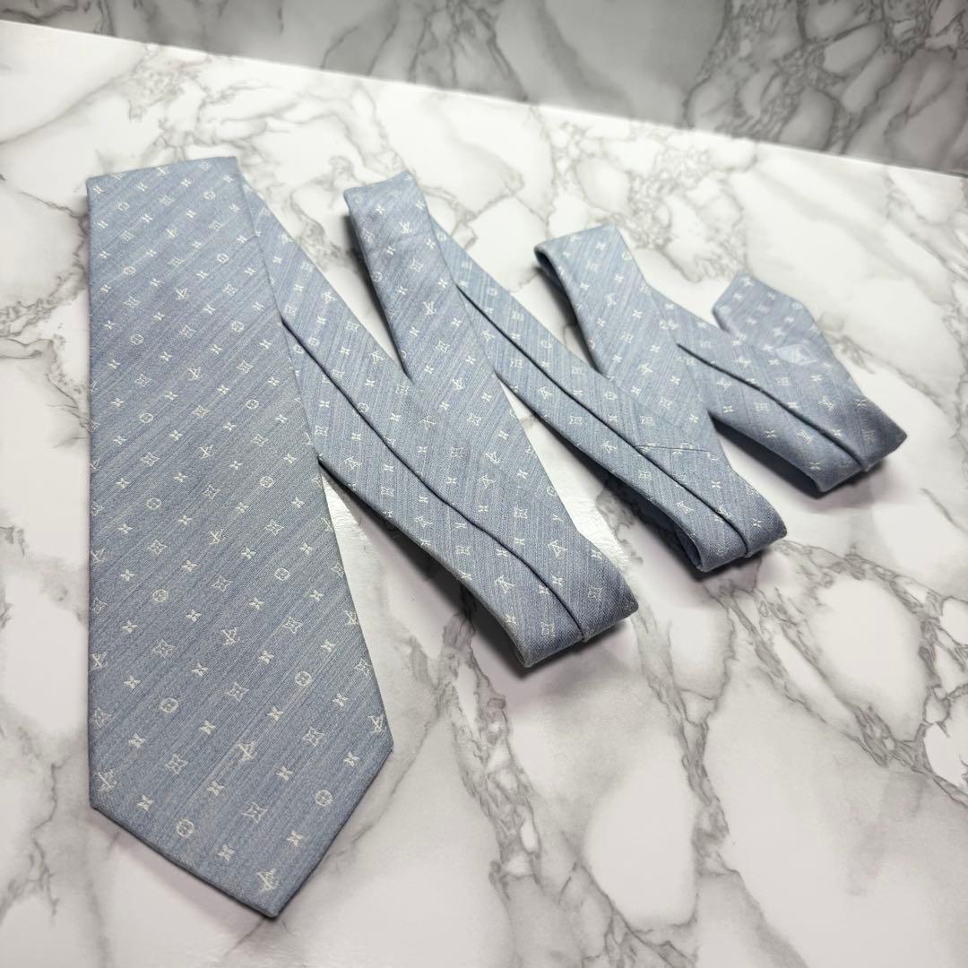 ✨極美品✨ 現行 LOUISVUITTON ネクタイ シルク100% モノグラム