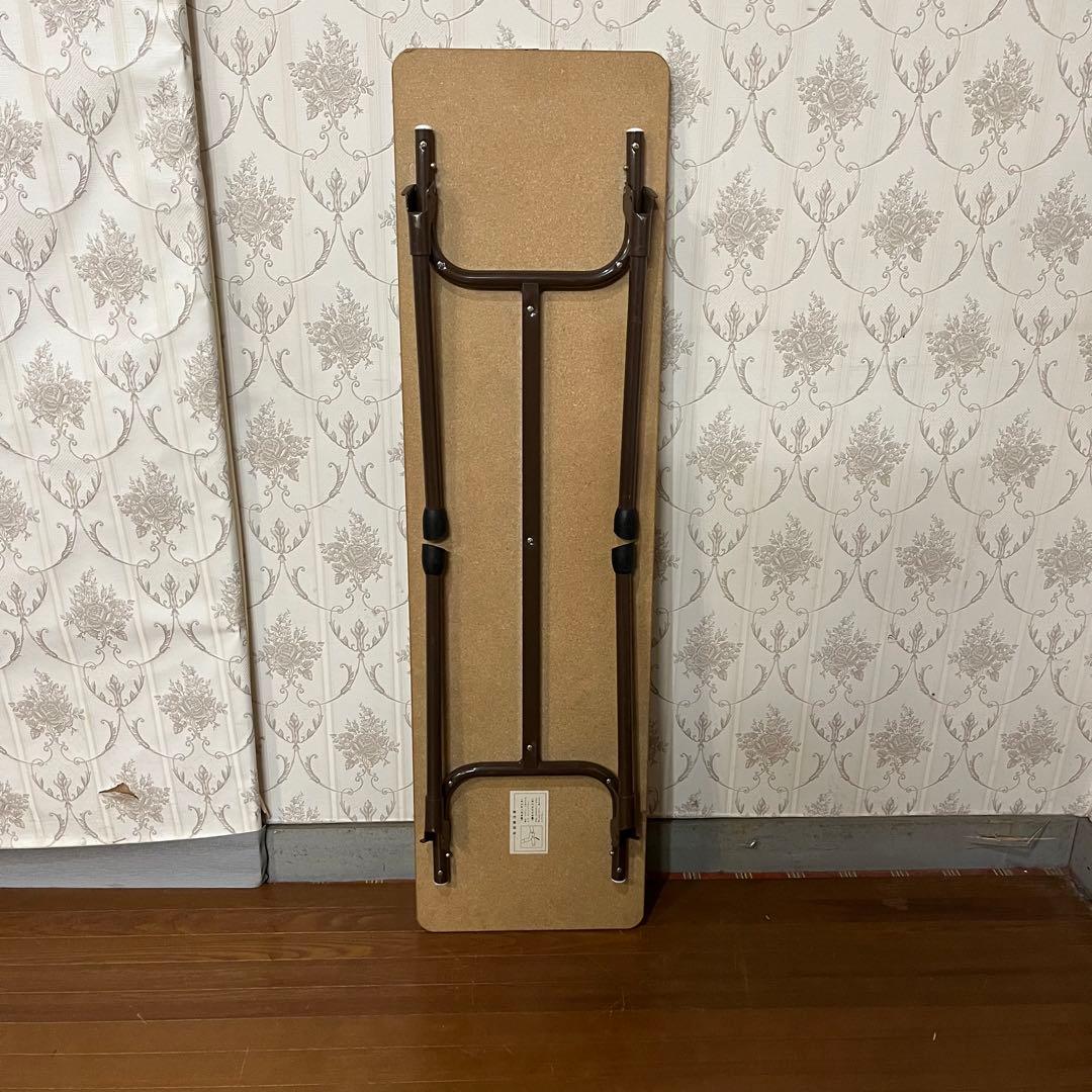 【アンティーク】昭和レトロ 鉄足 木製天板 折り畳み センターテーブル 座卓