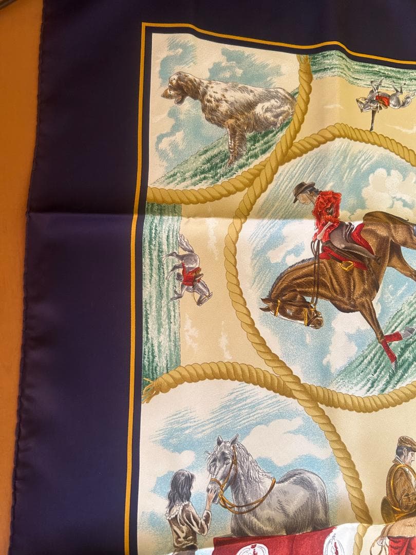 エルメス HERMES　スカーフ Auteuil en Mai カレ90