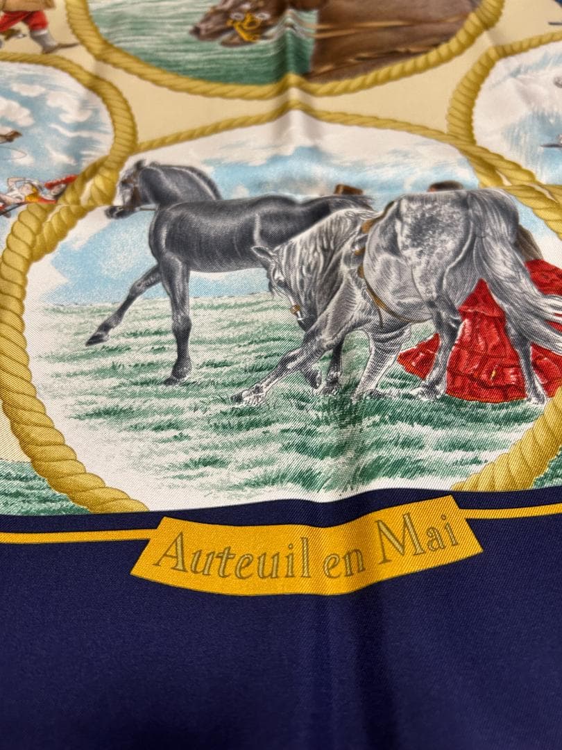 エルメス HERMES　スカーフ Auteuil en Mai カレ90