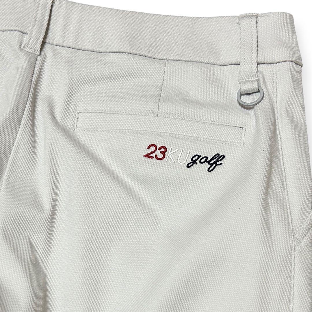 新品 23区ゴルフ ウエスト64 高級 ハイパワーストレッチ テーパード パンツ