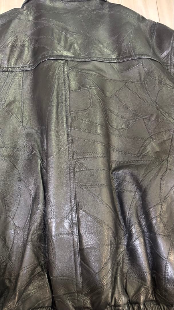 ビンテージ　古着　本革　leather&soul ツギハギ　レザージャケット