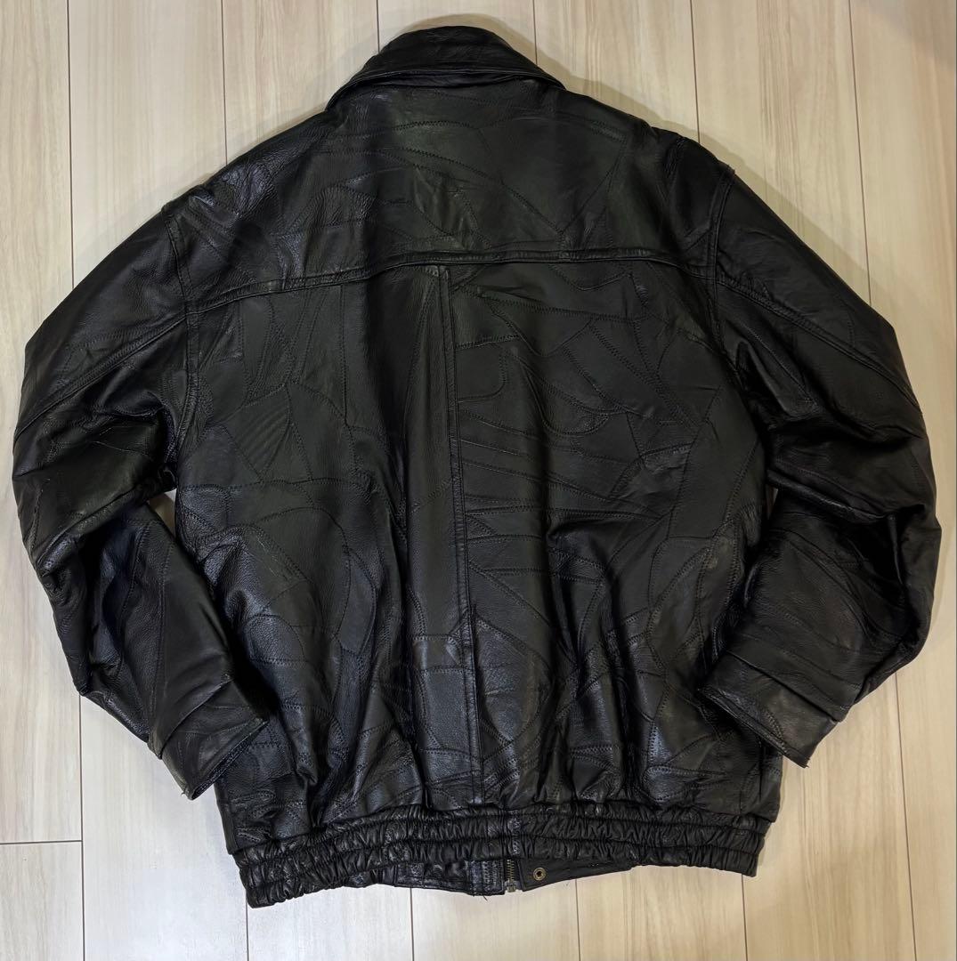 ビンテージ　古着　本革　leather&soul ツギハギ　レザージャケット