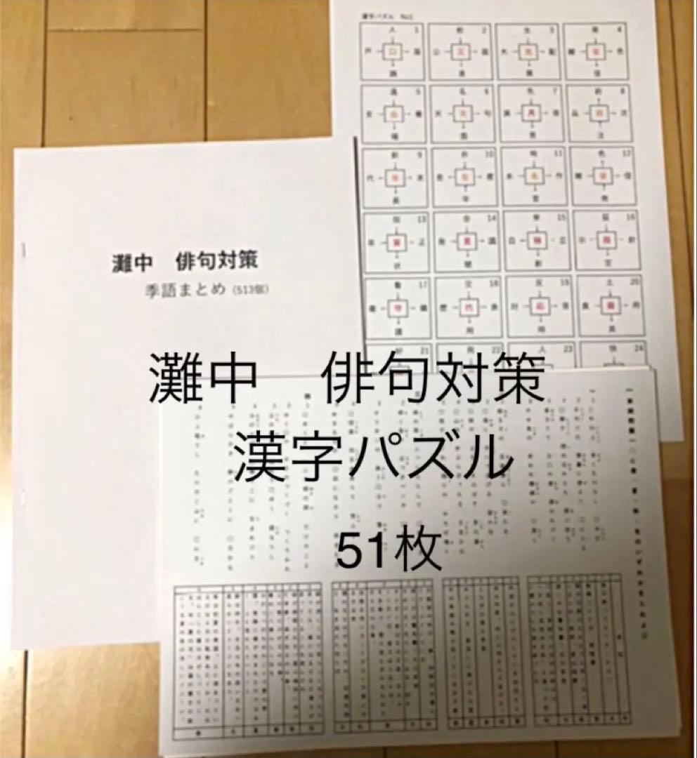 みかん　灘中　中学受験　国語　一日目対策資料4セット