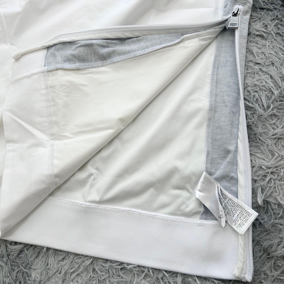 新品　LUXEAKMPLUS プルオーバー　ハーフジップ　モックネック　ホワイト