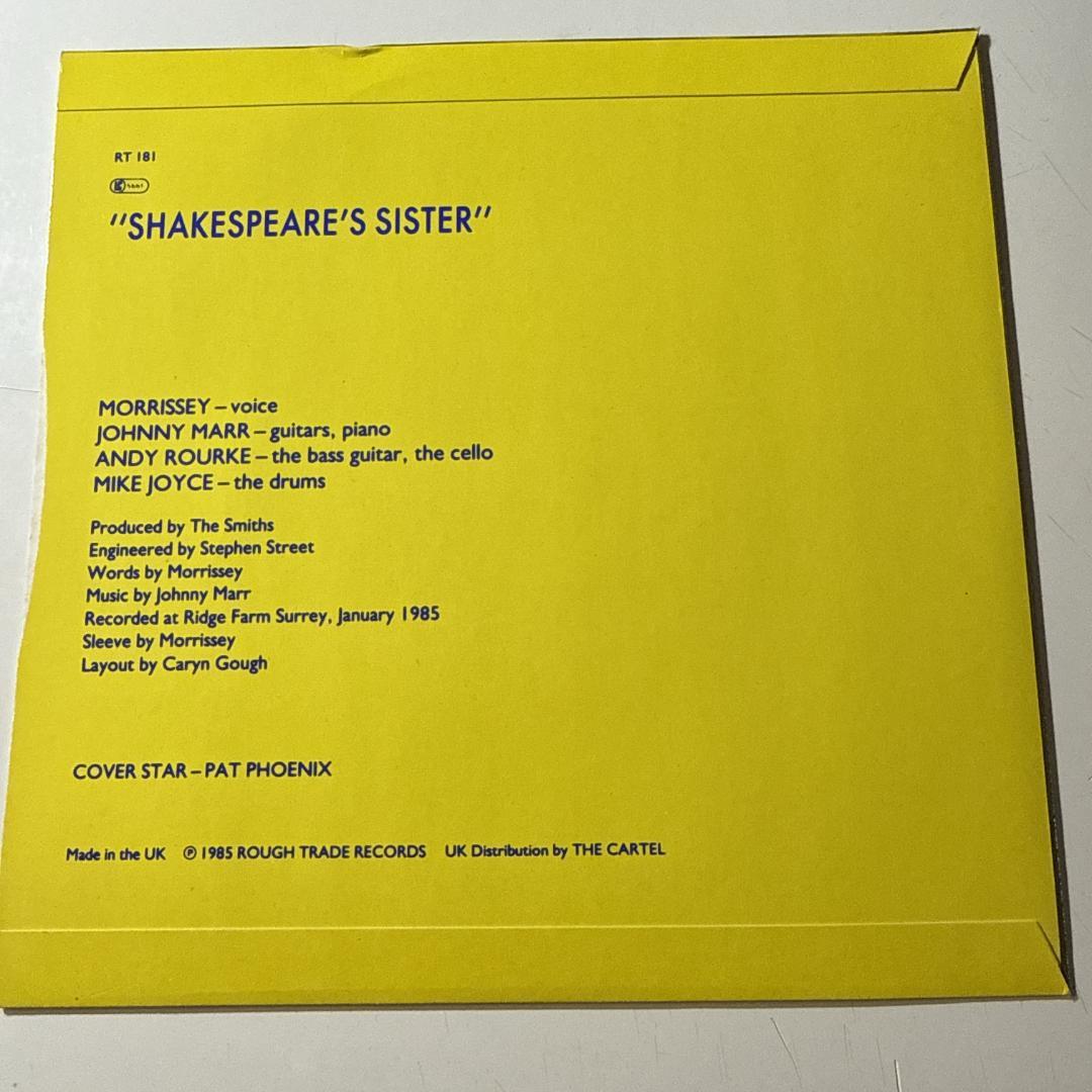 The Smiths - Shakespeare's Sister ☆７″