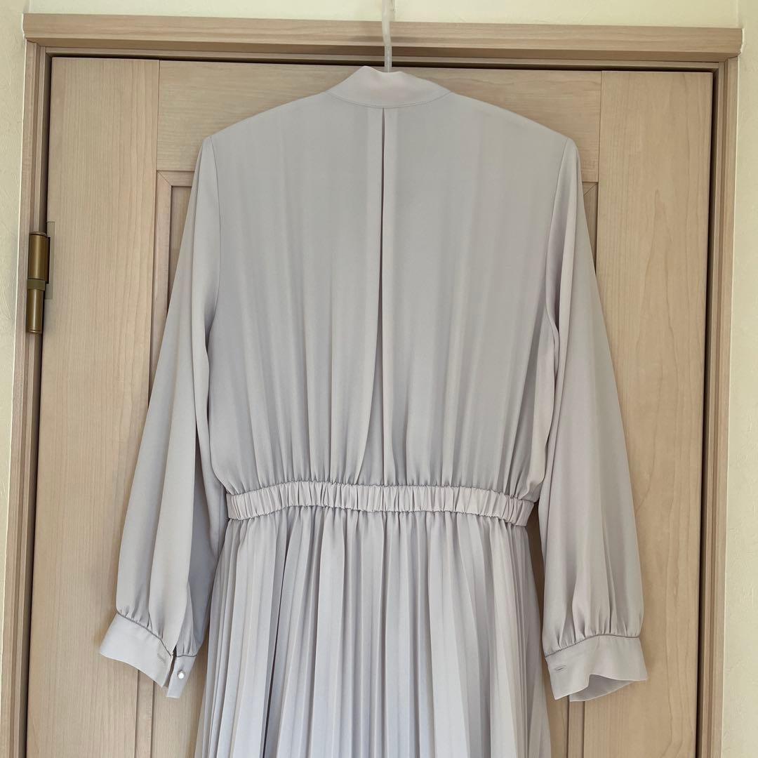 【美品】オペークドットクリップ　ジョーゼットプリーツワンピース　Ｍ