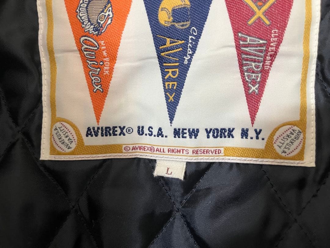 AVIREX VARSITY JACKET 6151076 羊革 L